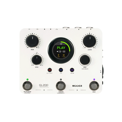 Mooer GL200 Stereo Looper and Drum Machine Pedal with Bluetooth and DrumMatch AI — view 2