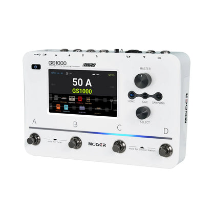 Mooer GS1000 Intelligent Amp Profiling Processor Multi-Effects Unit with 100+ Amp Models, AI Equalizer, Dual Inputs, and Touchscreen