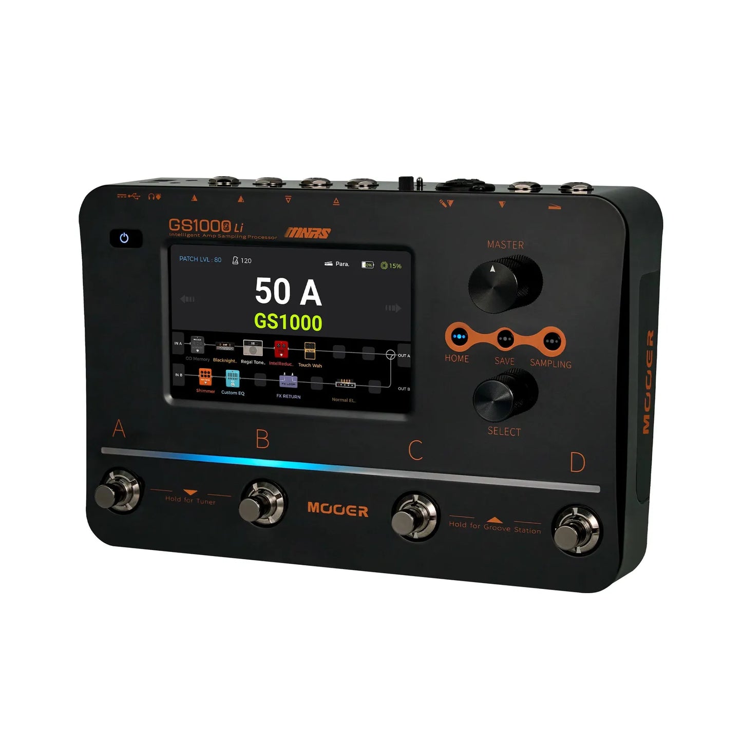 Mooer GS1000 Li Intelligent Amp Profiling Processor with 5-inch Touchscreen and Multi-Effects Features