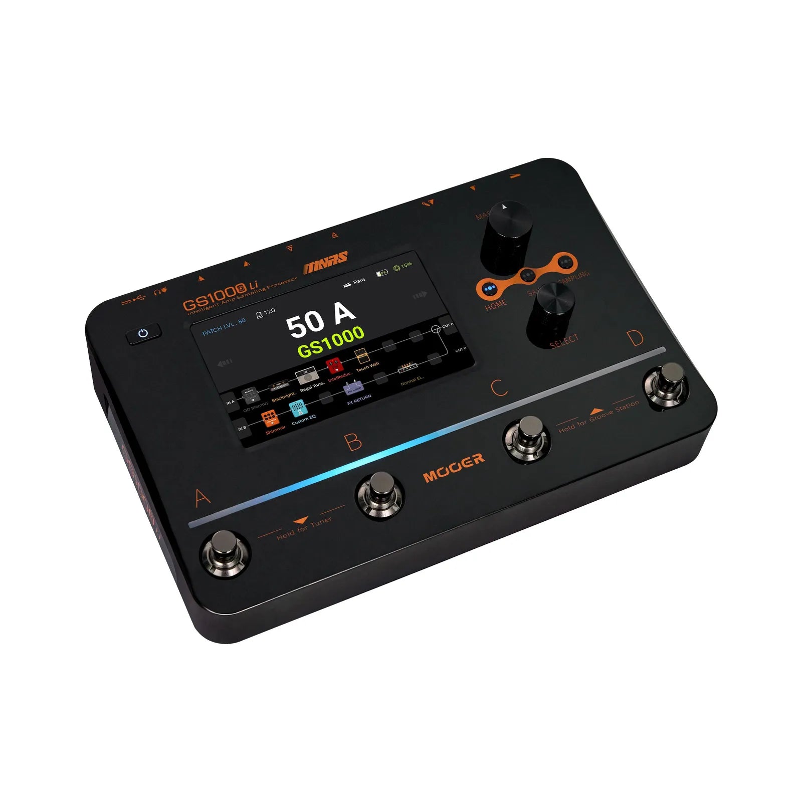 Mooer GS1000 Li Intelligent Amp Profiling Processor with 5-inch Touchscreen and Multi-Effects Features — view 3