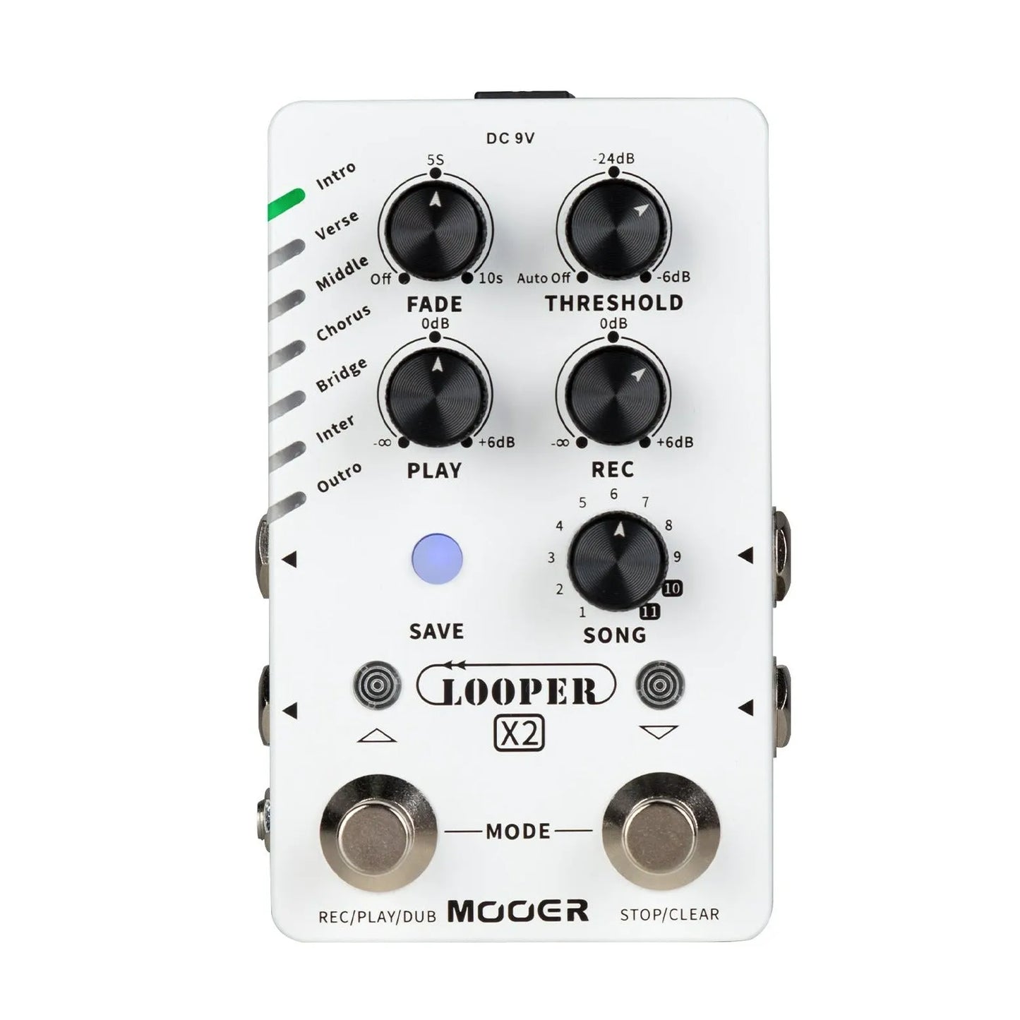Mooer Looper X2 Stereo Dual Footswitch Guitar Effects Pedal