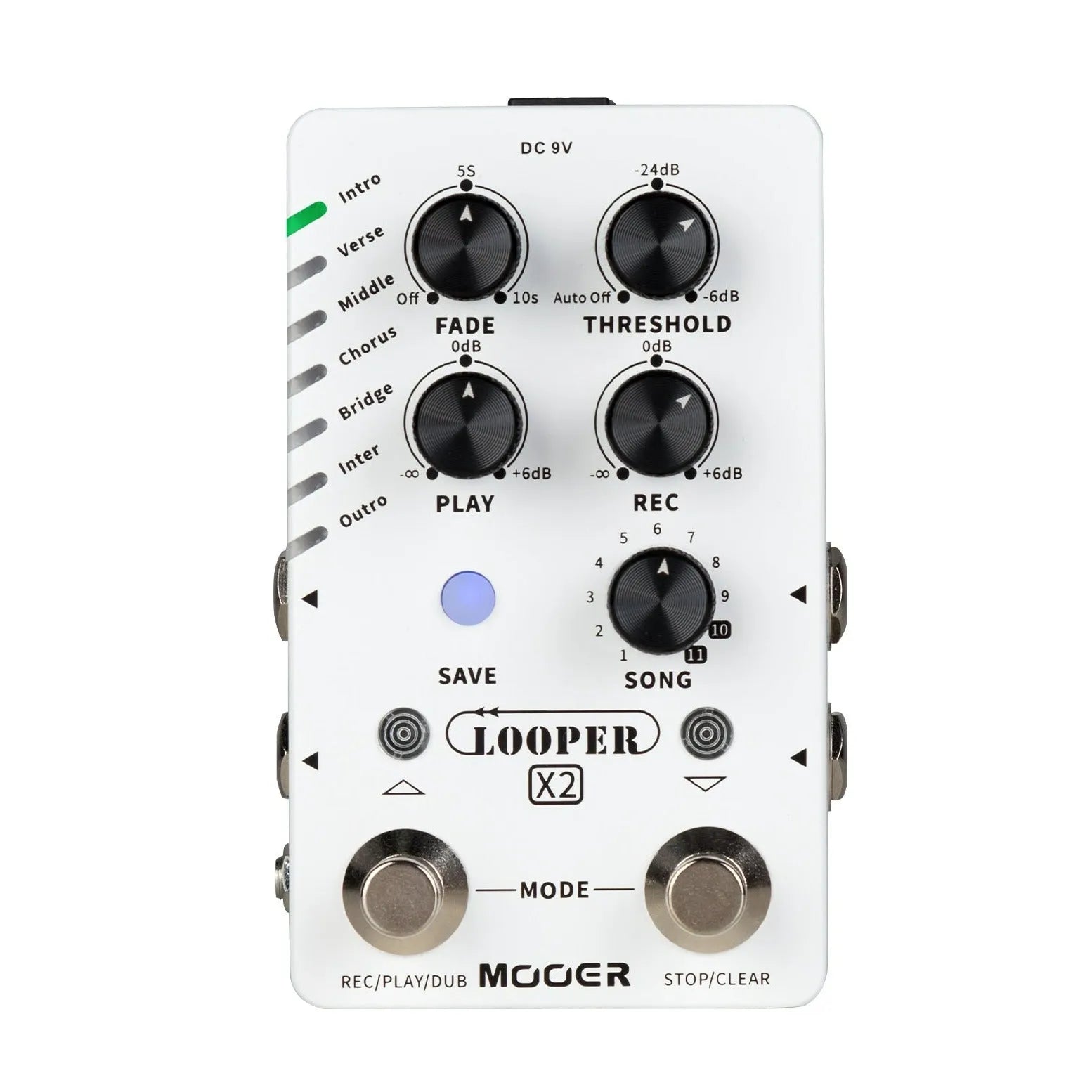 Mooer Looper X2 Stereo Dual Footswitch Guitar Effects Pedal