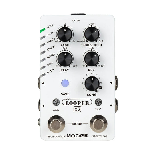 Mooer Looper X2 Stereo Dual Footswitch Guitar Effects Pedal