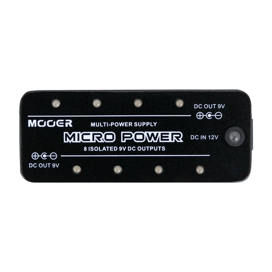 Mooer Micro Power 8-Port Effects Pedal Power Supply with 8 Outputs