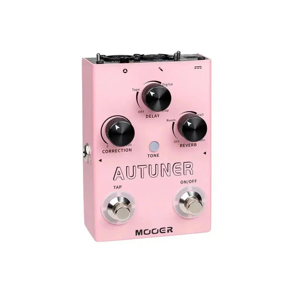 MOOER MVP1 Autuner Vocal Processor Pedal with Pitch Correction, Delay, Reverb, XLR Input, 48V Phantom Power, and Footswitch Control — view 2