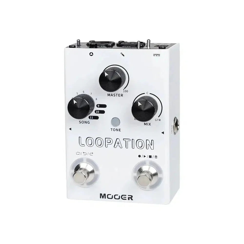 Mooer Loopation Looper Pedal with 11 Save Slots, Built-in Reverb, Dual Inputs, Multi-Functional Footswitches, and 48V Phantom Power — view 2