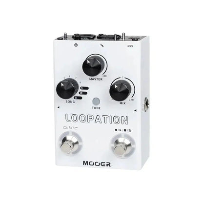 Mooer Loopation Looper Pedal with 11 Save Slots, Built-in Reverb, Dual Inputs, Multi-Functional Footswitches, and 48V Phantom Power — view 2