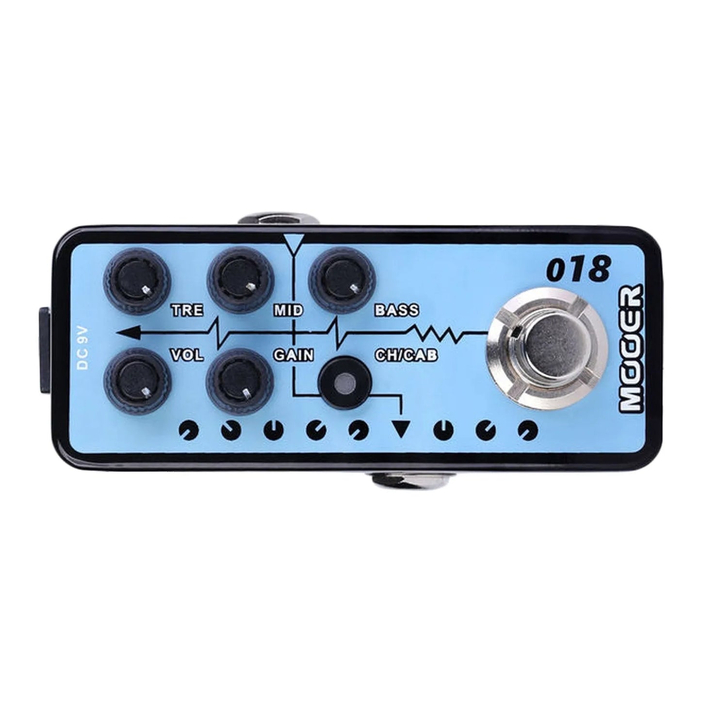 Mooer Custom 100 018 Digital Micro Preamp Guitar Effects Pedal with Dual Channels and Speaker Cabinet Simulation