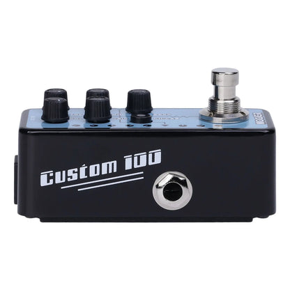 Mooer Custom 100 018 Digital Micro Preamp Guitar Effects Pedal with Dual Channels and Speaker Cabinet Simulation — view 3