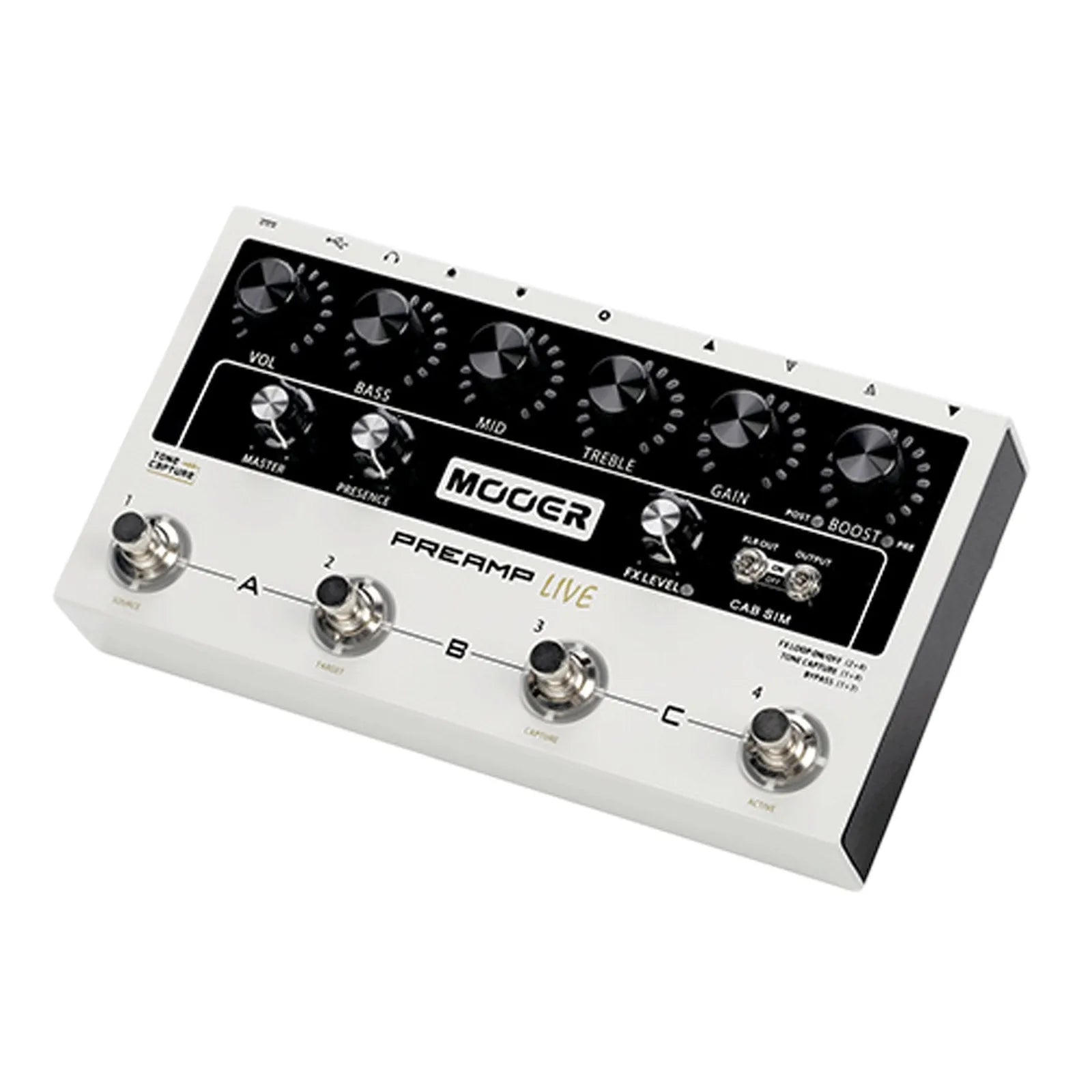 Mooer Preamp Live 4-Channel Preamp & Cabinet Simulation Guitar Effects Processor — view 3