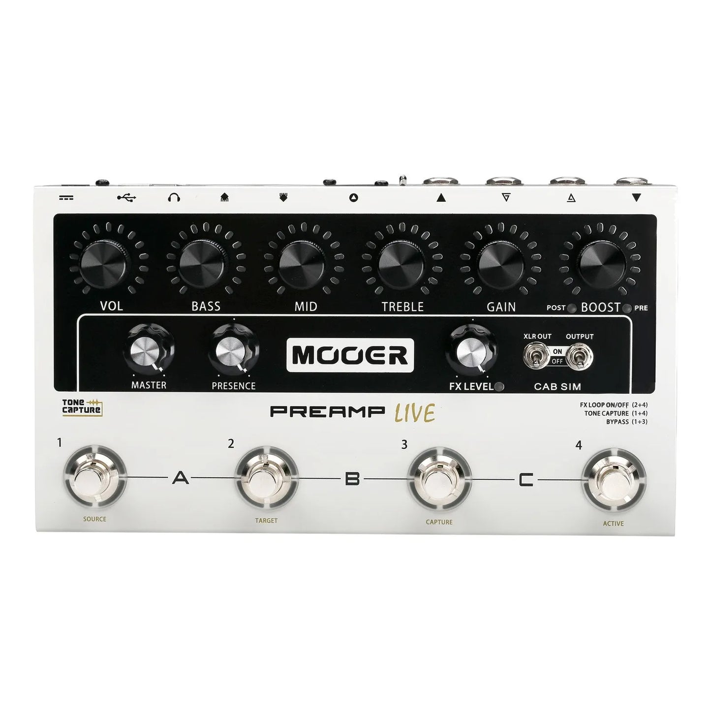 Mooer Preamp Live 4-Channel Preamp & Cabinet Simulation Guitar Effects Processor