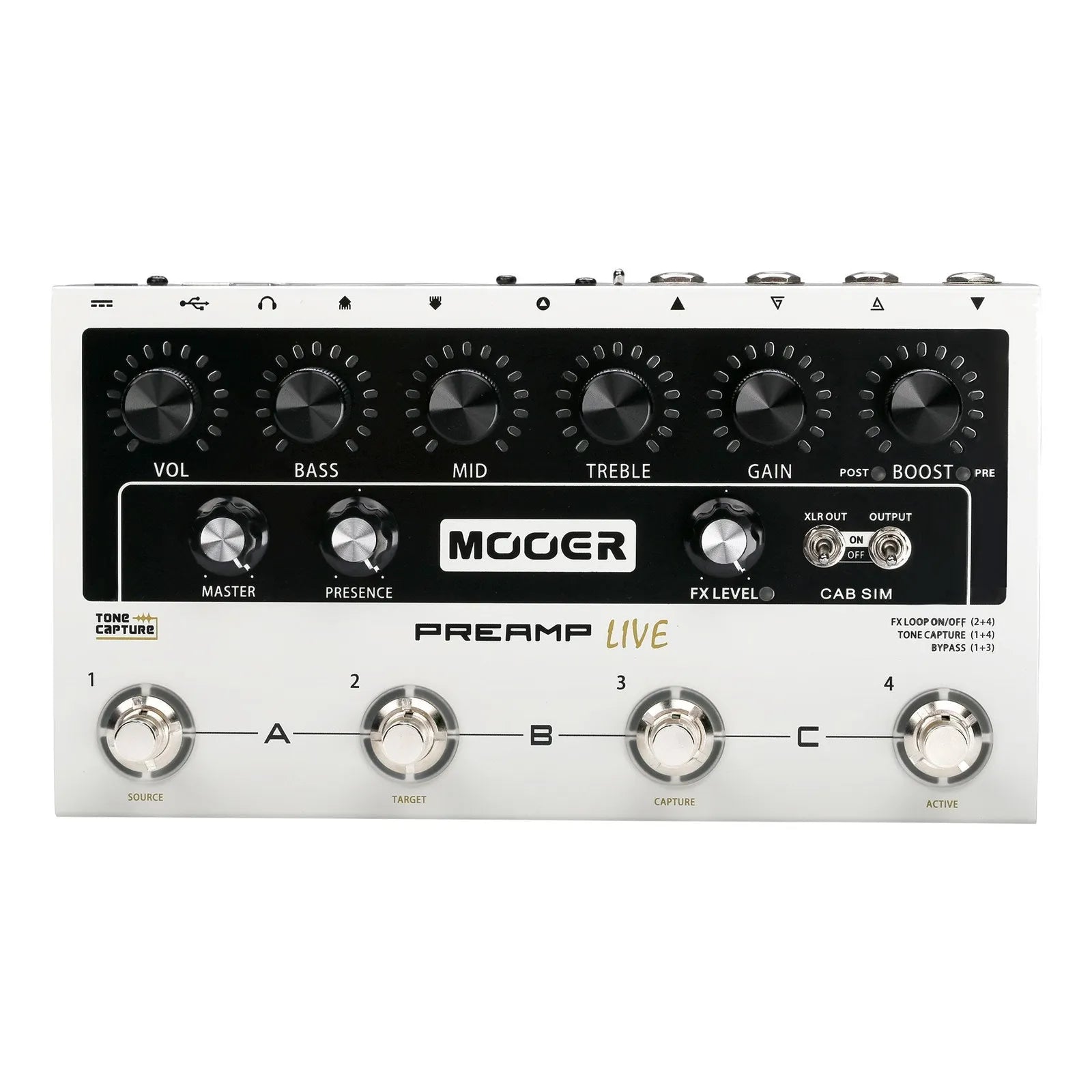 Mooer Preamp Live 4-Channel Preamp & Cabinet Simulation Guitar Effects Processor