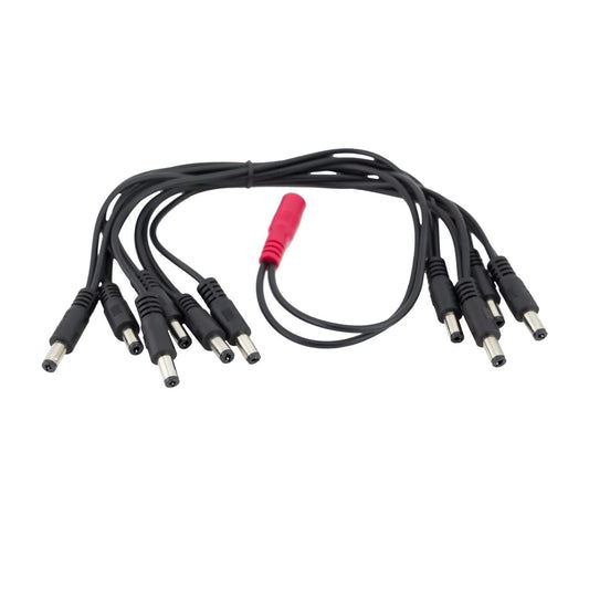 Mooer 10-Plug DC Daisy Chain Pedal Power Cable with Straight Plugs