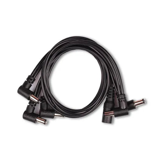 Mooer 5-Plug DC Daisy Chain Pedal Power Cable with Right-Angle Plugs