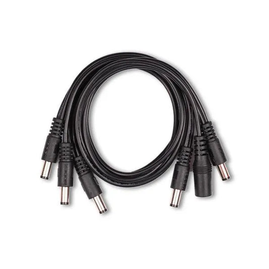 Mooer 5-Plug DC Daisy Chain Pedal Power Cable with Straight Plugs