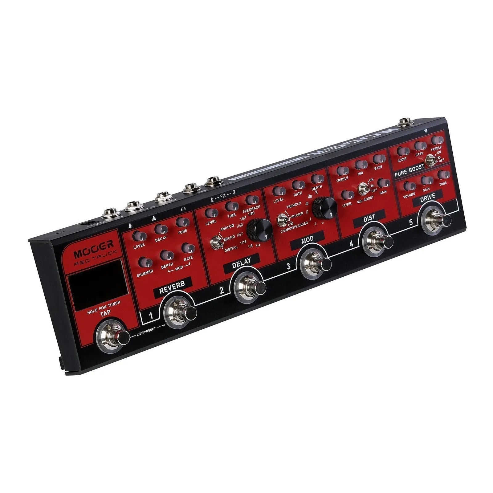 Mooer Red Truck Multi-Effects Pedal with Tuner, Stereo Outputs, and Carry Case — view 3
