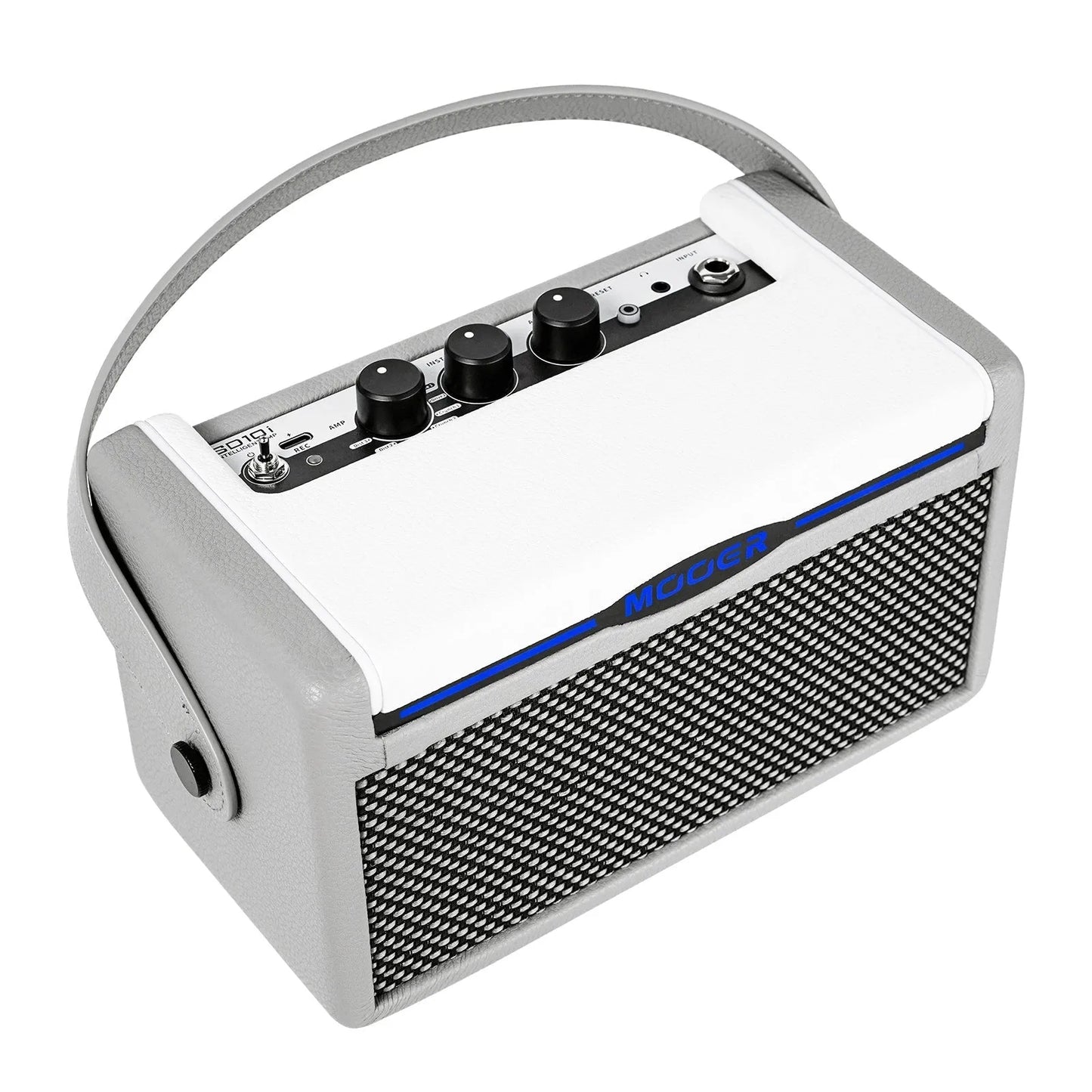 Mooer SD10i Intelligent Rechargeable Guitar Combo Amplifier with 52 Amp Models, 49 Effects, Bluetooth, Drum Machine, and Looper (Grey) — view 4