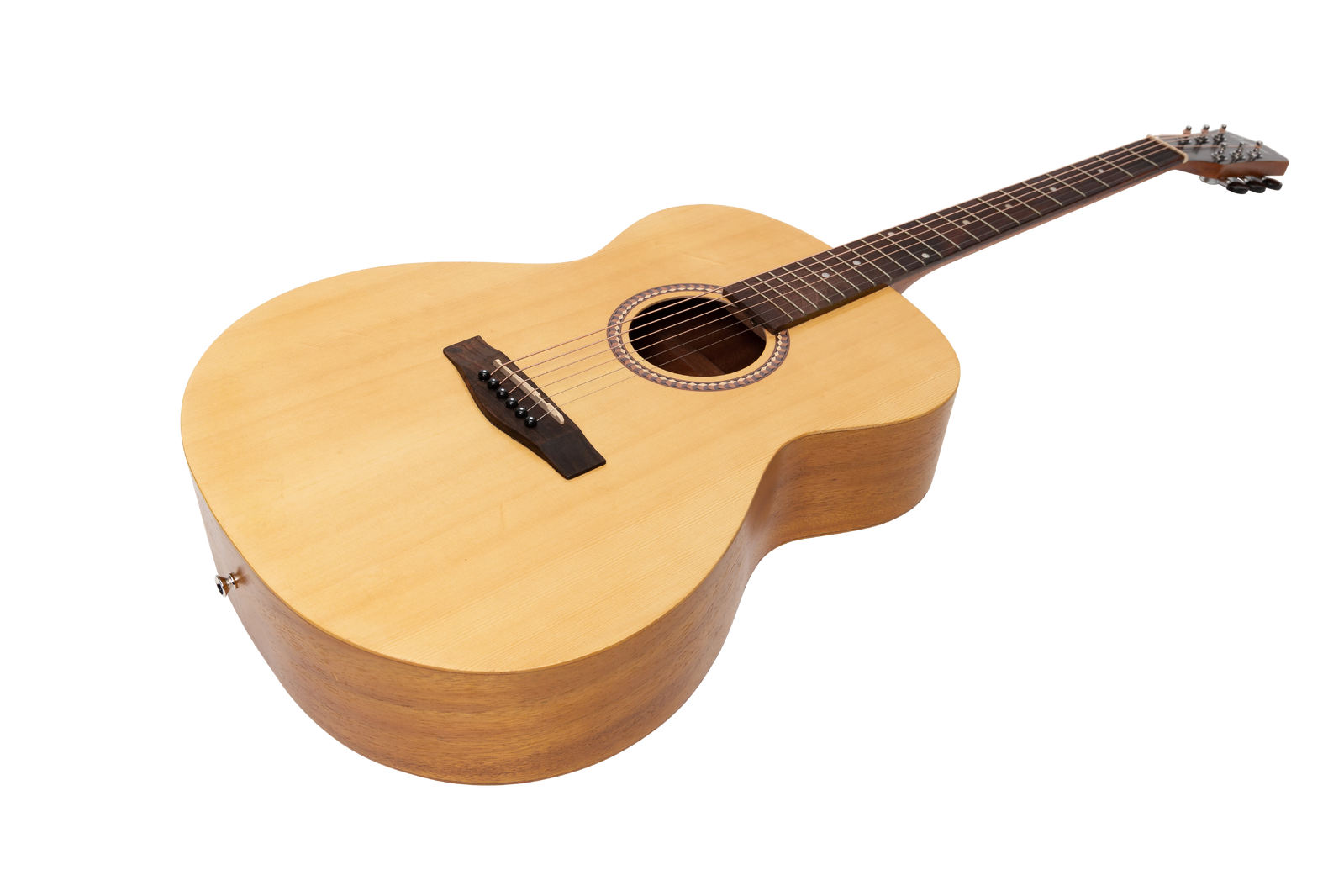 Martinez MF-25-NST Small Body Acoustic Guitar - Spruce Top, Koa Back, Natural Finish, Right-Handed, 6 Strings, 25.5" Scale Length — view 3