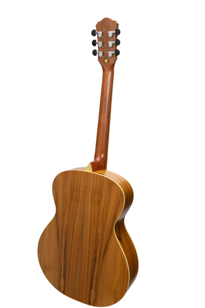 Martinez MF-25J-NST Small Body Acoustic Guitar - Jati-Teakwood Natural Finish — view 2