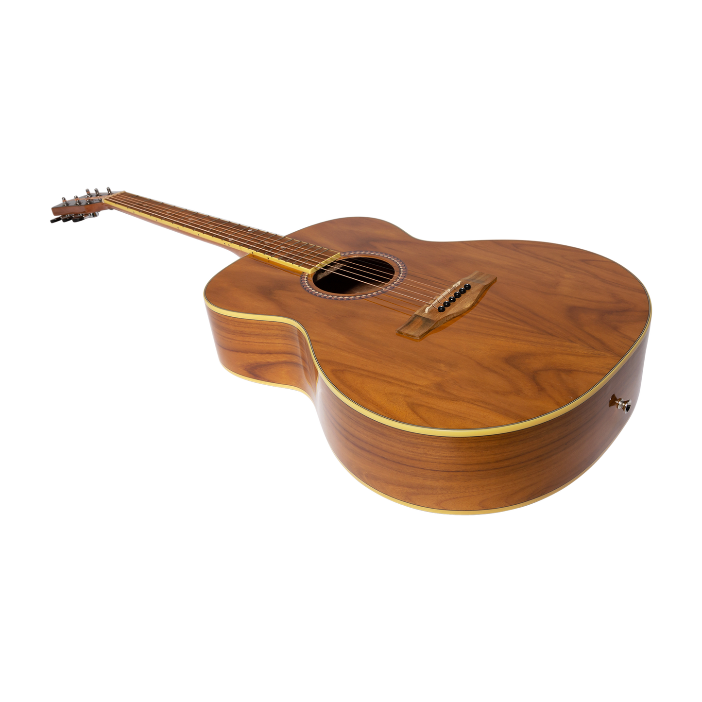 Martinez MF-25JG-NST Acoustic Gloss Small Body Guitar Jati-Teakwood Natural — view 3
