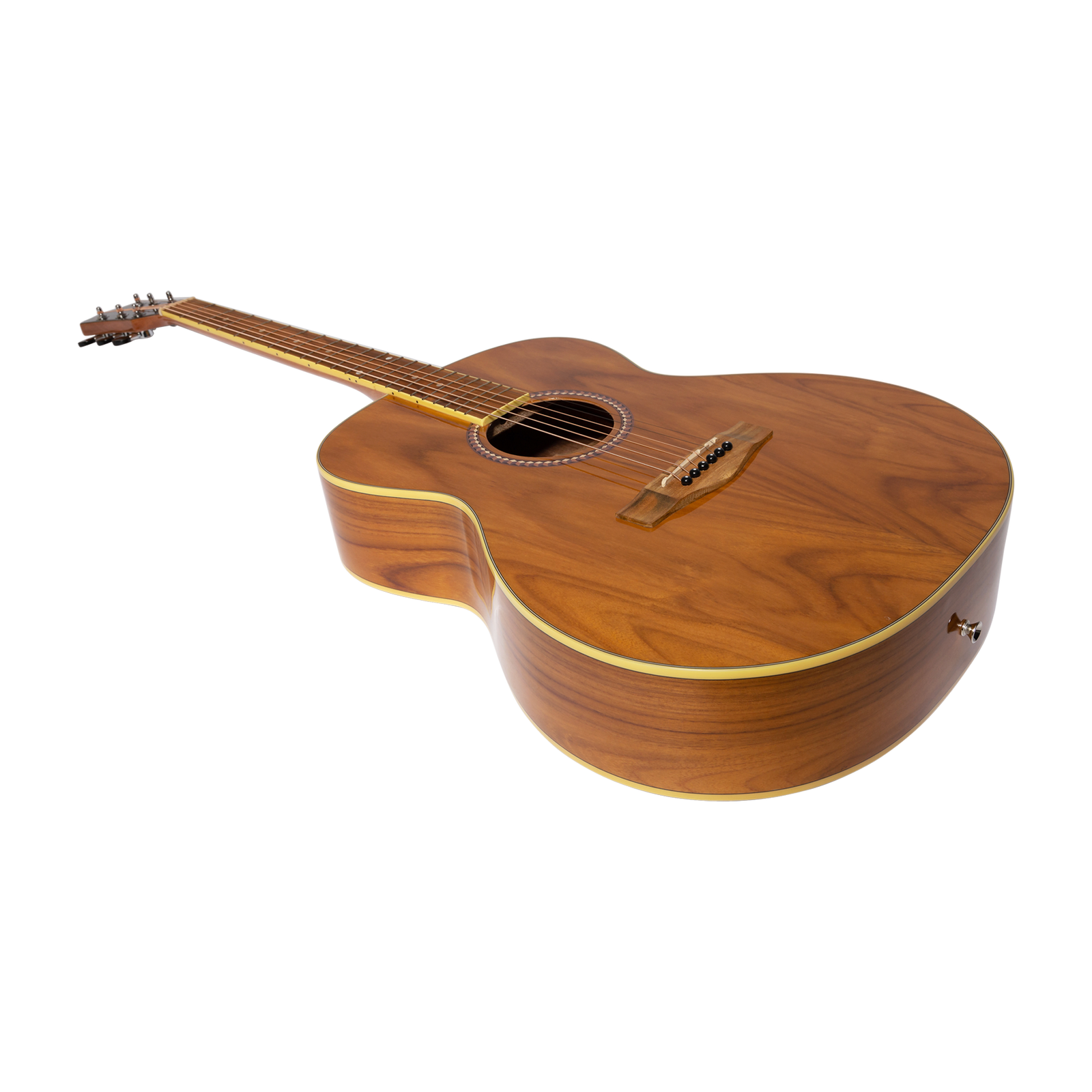 Martinez MF-25JG-NST Acoustic Gloss Small Body Guitar Jati-Teakwood Natural — view 3