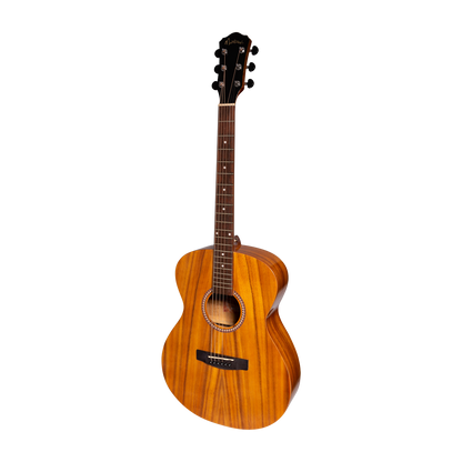 Martinez MF-25KPG-NST Acoustic-Electric Gloss Small Body Guitar Koa Natural 6-String