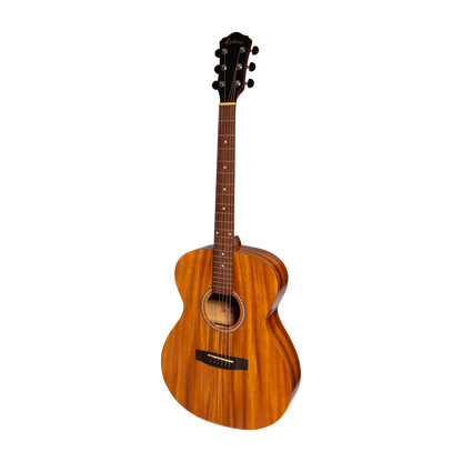 Martinez MF-25KPGL-NST Left Handed Acoustic-Electric Gloss Small Body Guitar Koa