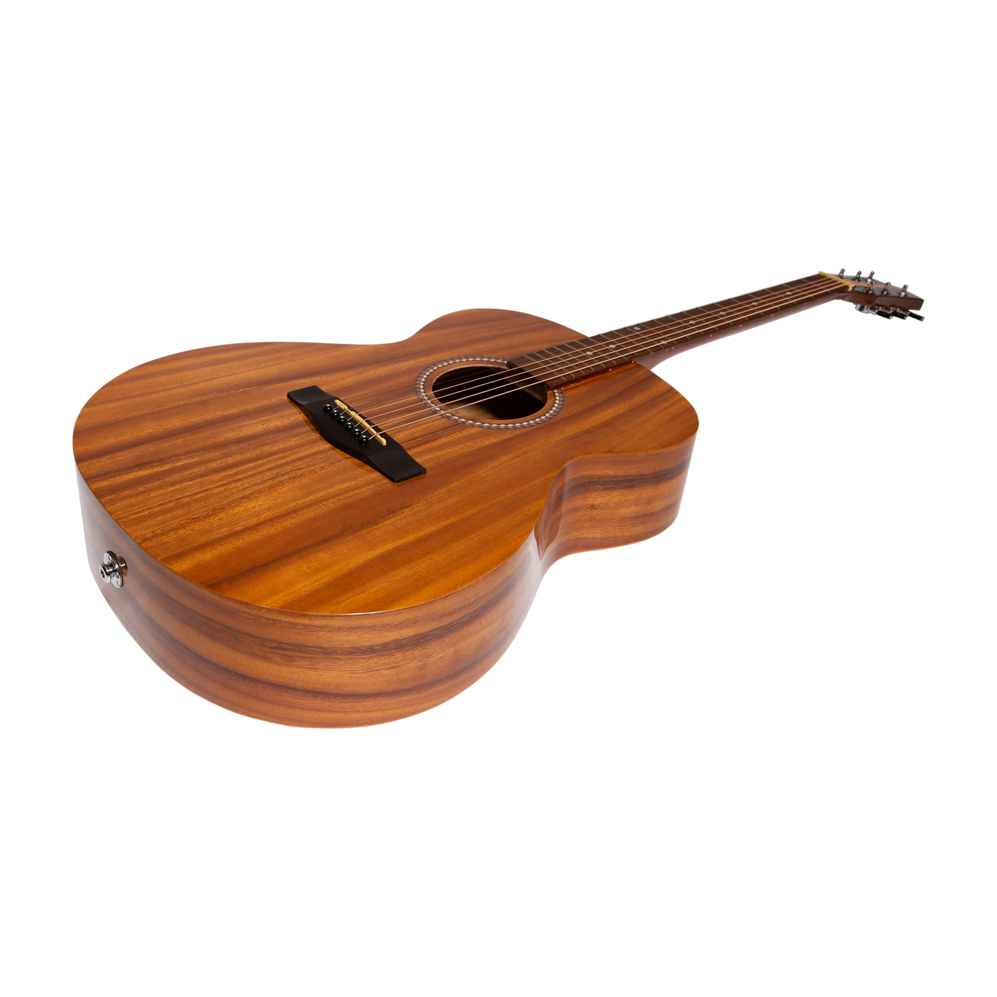 Martinez MF-25KPGL-NST Left Handed Acoustic-Electric Gloss Small Body Guitar Koa — view 3