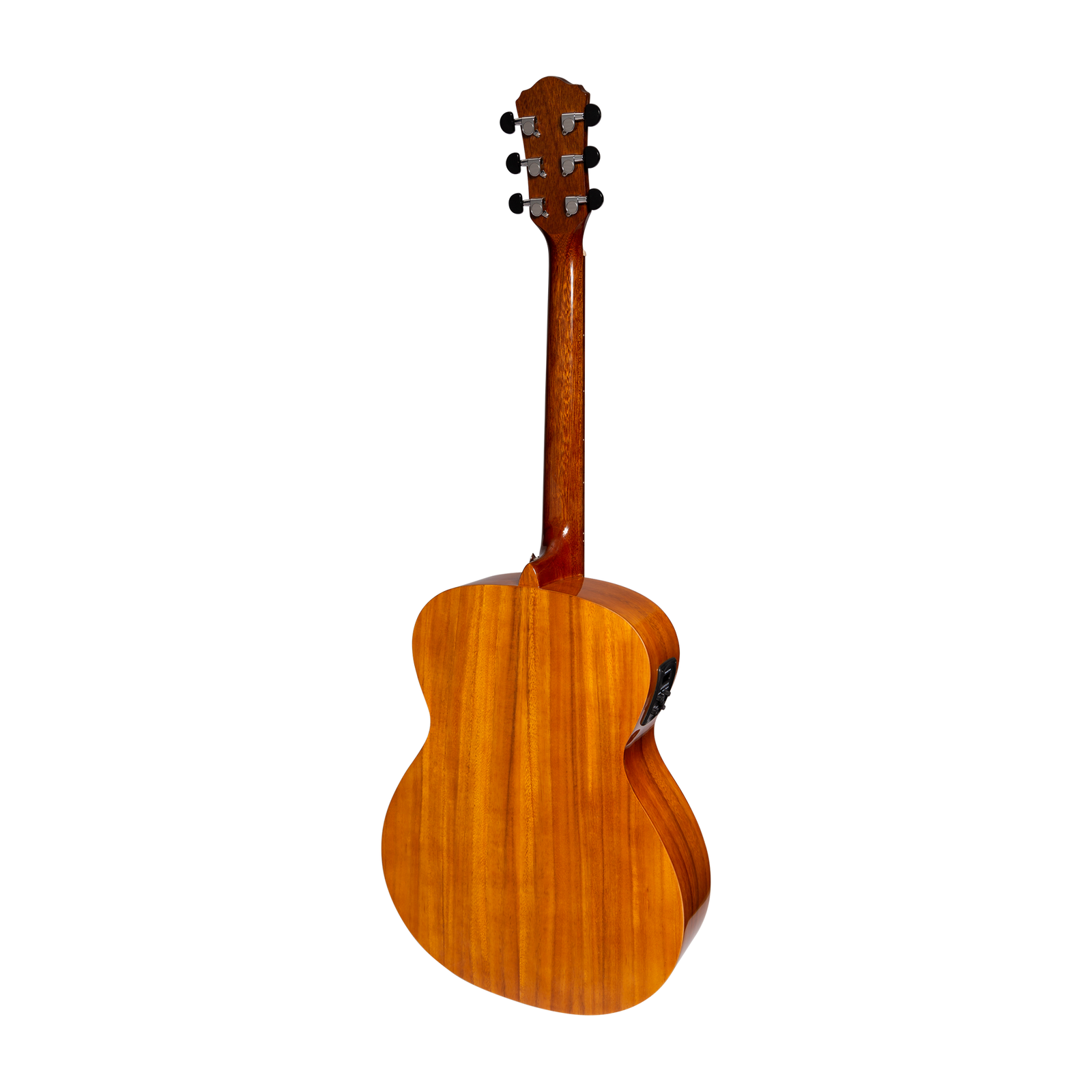 Martinez MF-25KPTG-NST Acoustic-Electric Small Body Guitar with Built-In Tuner, Koa Finish, Right-Handed, 6 Strings — view 3