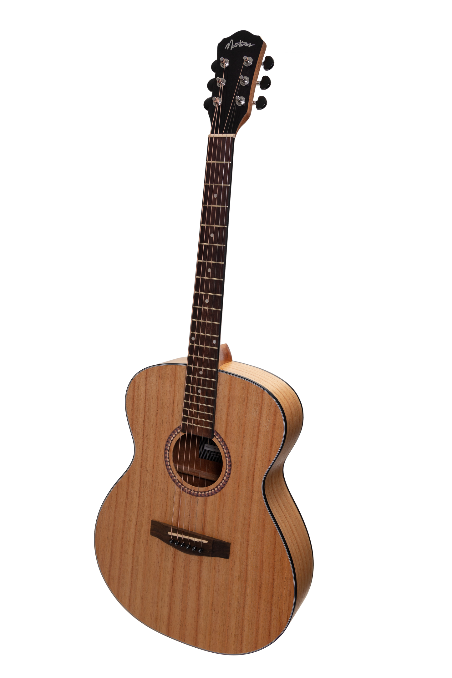 Martinez MF-25MWG-NST Gloss Acoustic Small Body Guitar - Mindi-Wood, Right Handed, 6 Strings, Natural Finish