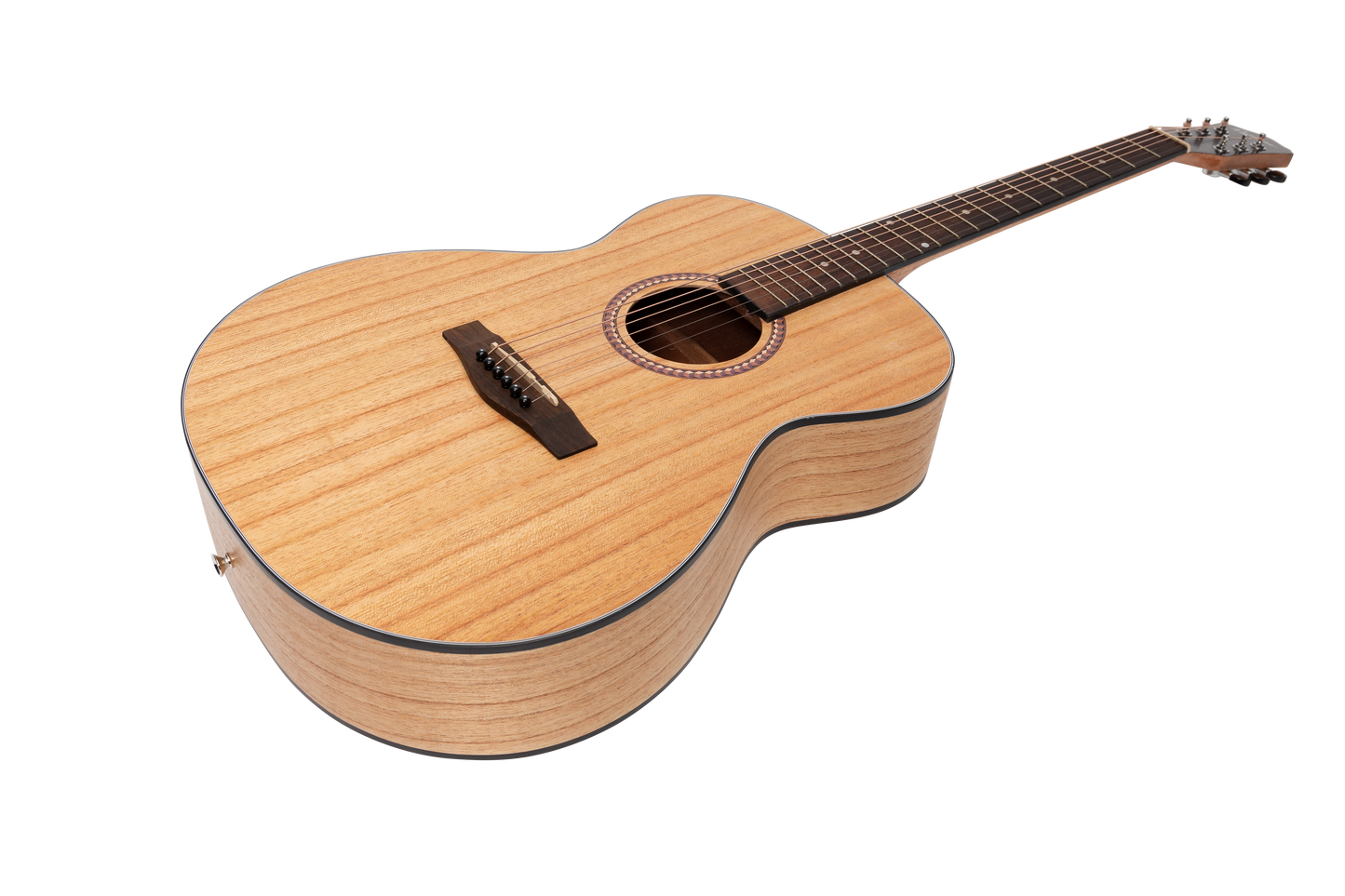 Martinez MF-25MWG-NST Gloss Acoustic Small Body Guitar - Mindi-Wood, Right Handed, 6 Strings, Natural Finish — view 3