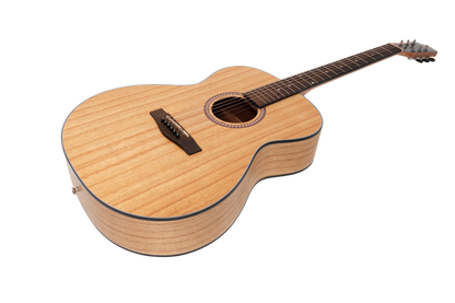 Martinez MF-25MWG-NST Gloss Acoustic Small Body Guitar - Mindi-Wood, Right Handed, 6 Strings, Natural Finish — view 3