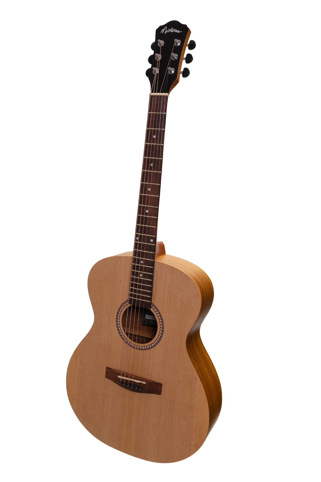 Martinez MF-25P-NST Acoustic-Electric Small Body Guitar Natural Spruce/Koa 6-String