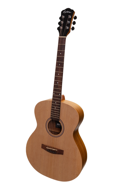 Martinez MF-25P-NST Acoustic-Electric Small Body Guitar Natural Spruce/Koa 6-String