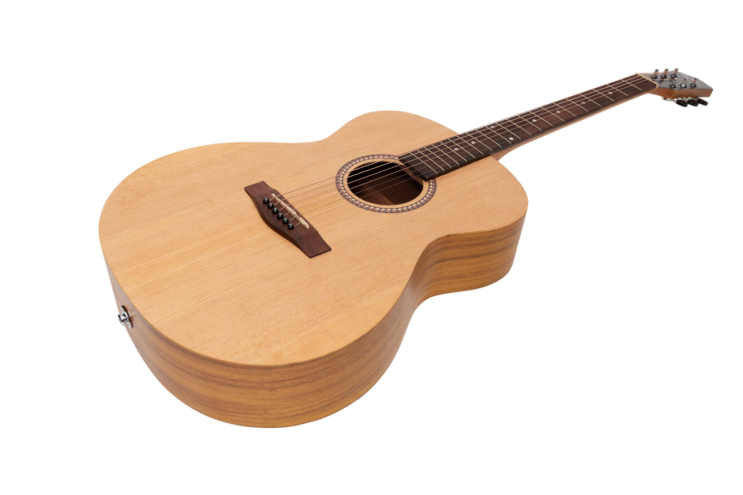 Martinez MF-25P-NST Acoustic-Electric Small Body Guitar Natural Spruce/Koa 6-String — view 2