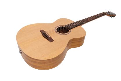 Martinez MF-25P-NST Acoustic-Electric Small Body Guitar Natural Spruce/Koa 6-String — view 2