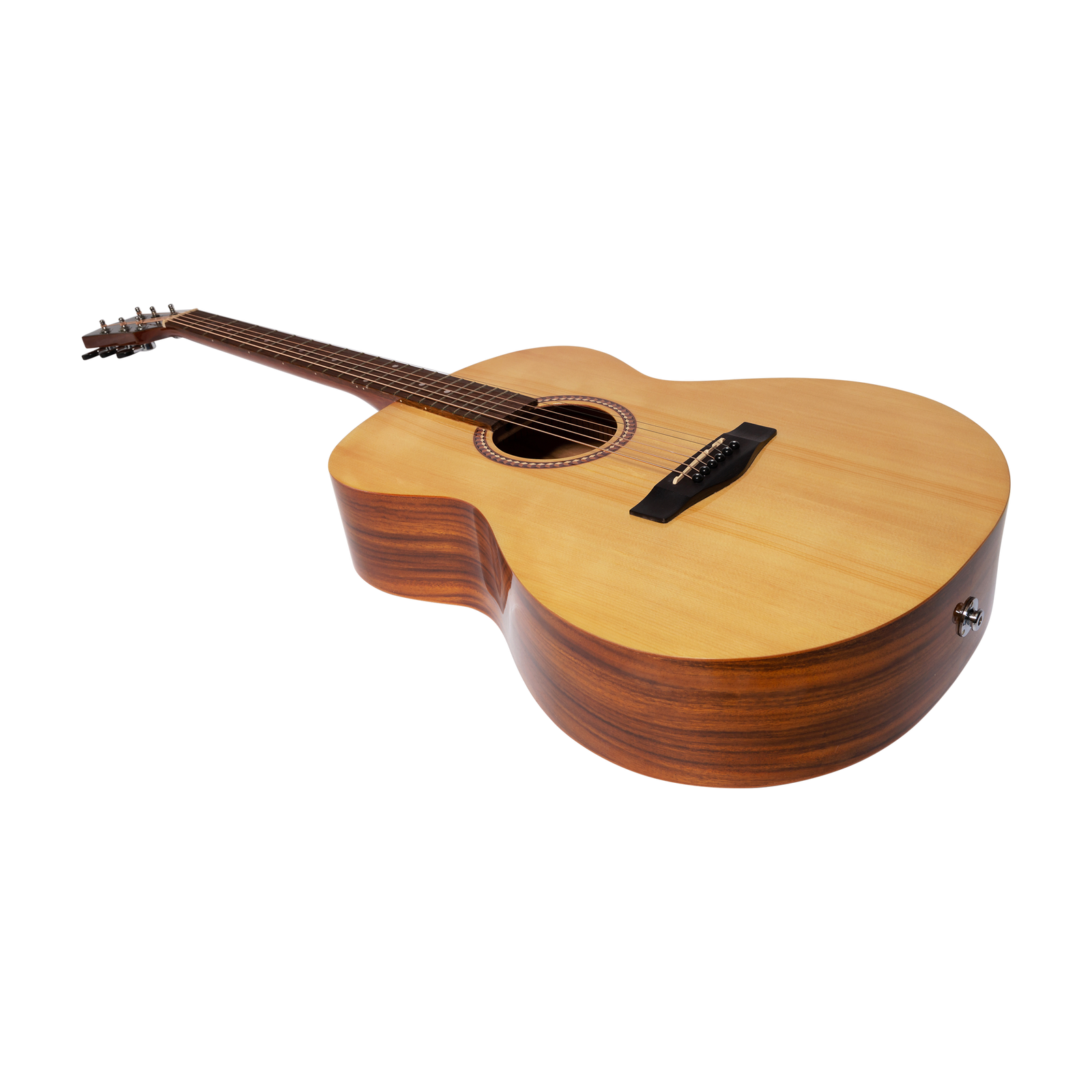 Martinez MF-25PG-NST Acoustic-Electric Small Body Guitar Natural Gloss Spruce/Koa 6-String — view 3