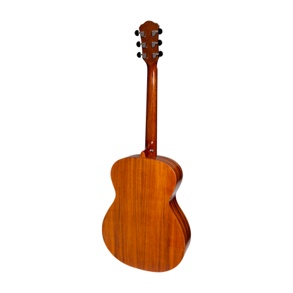 Martinez MF-25PGL-NST Acoustic-Electric Gloss Small Body Left Handed Guitar (Spruce/Koa) — view 2