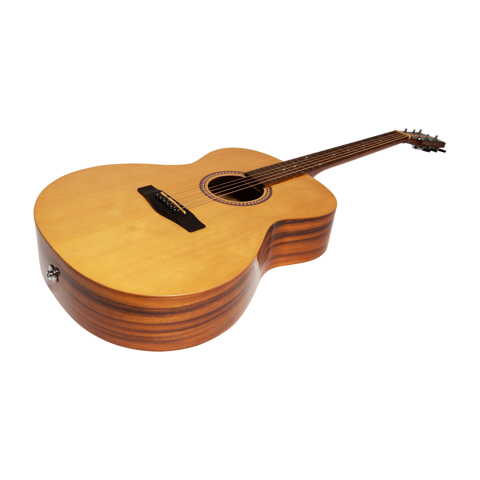 Martinez MF-25PGL-NST Acoustic-Electric Gloss Small Body Left Handed Guitar (Spruce/Koa) — view 3