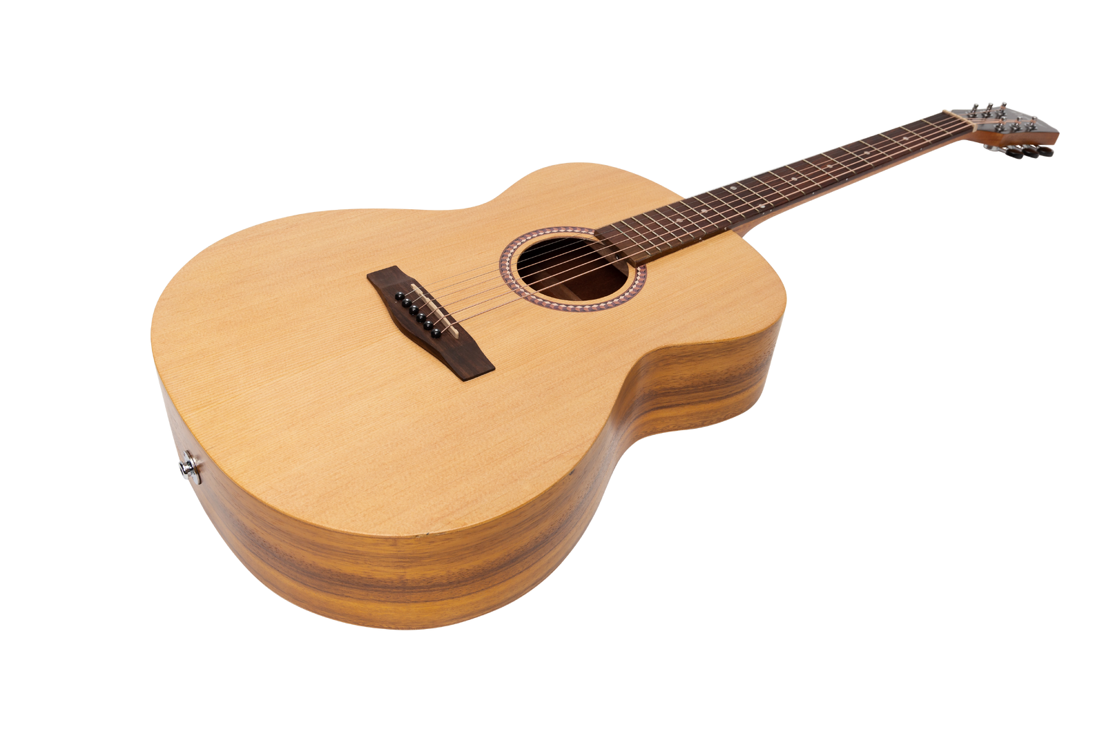 Martinez MF-25PL-NST Left Handed Acoustic-Electric Small Body Guitar - Spruce/Koa — view 2