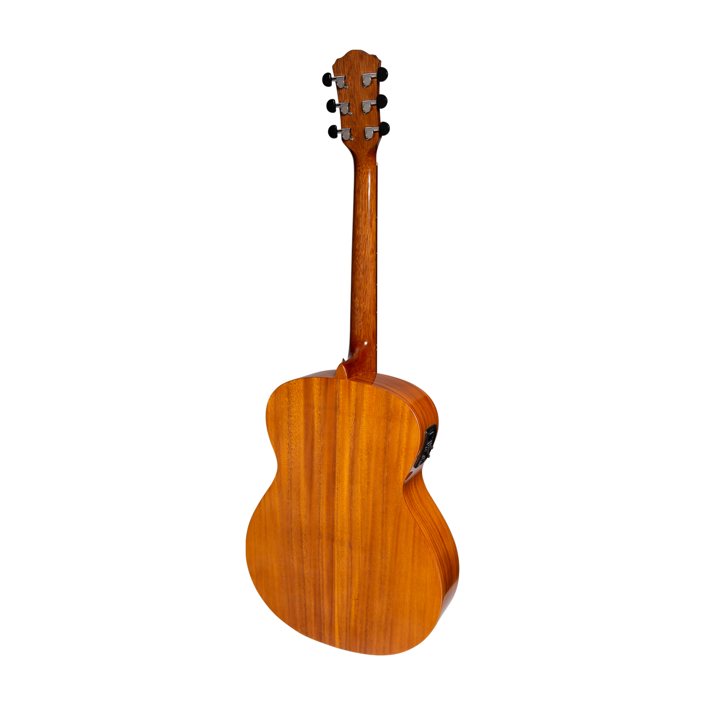 Martinez MF-25PTG-NST Acoustic-Electric Gloss Small Body Guitar with Built-In Tuner (Spruce/Koa) — view 3