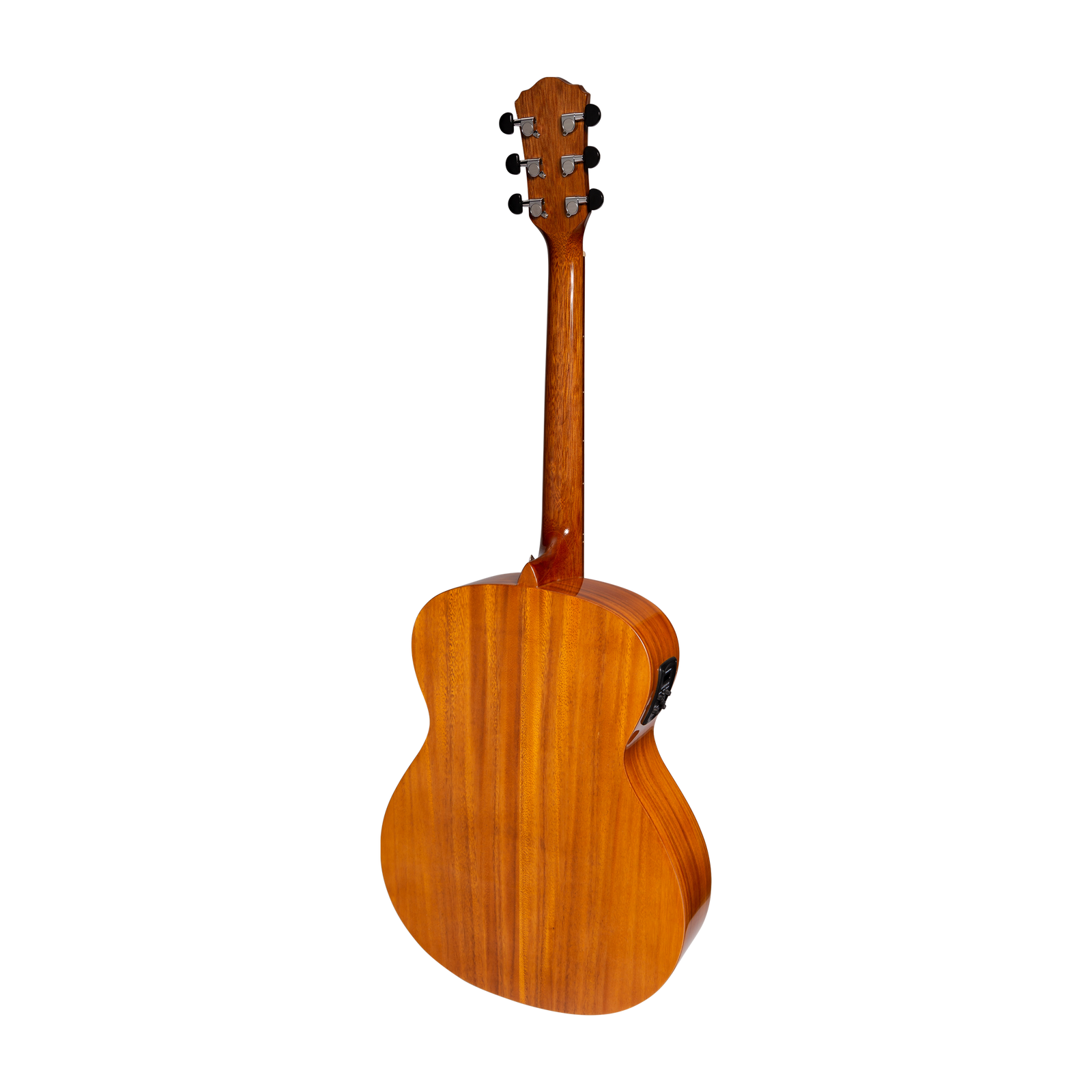 Martinez MF-25PTG-NST Acoustic-Electric Gloss Small Body Guitar with Built-In Tuner (Spruce/Koa) — view 3