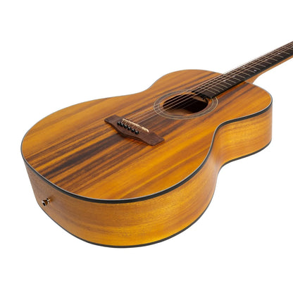 Martinez MF-41 Series Folk Size Acoustic Guitar Koa Natural 6-String Small Body — view 6