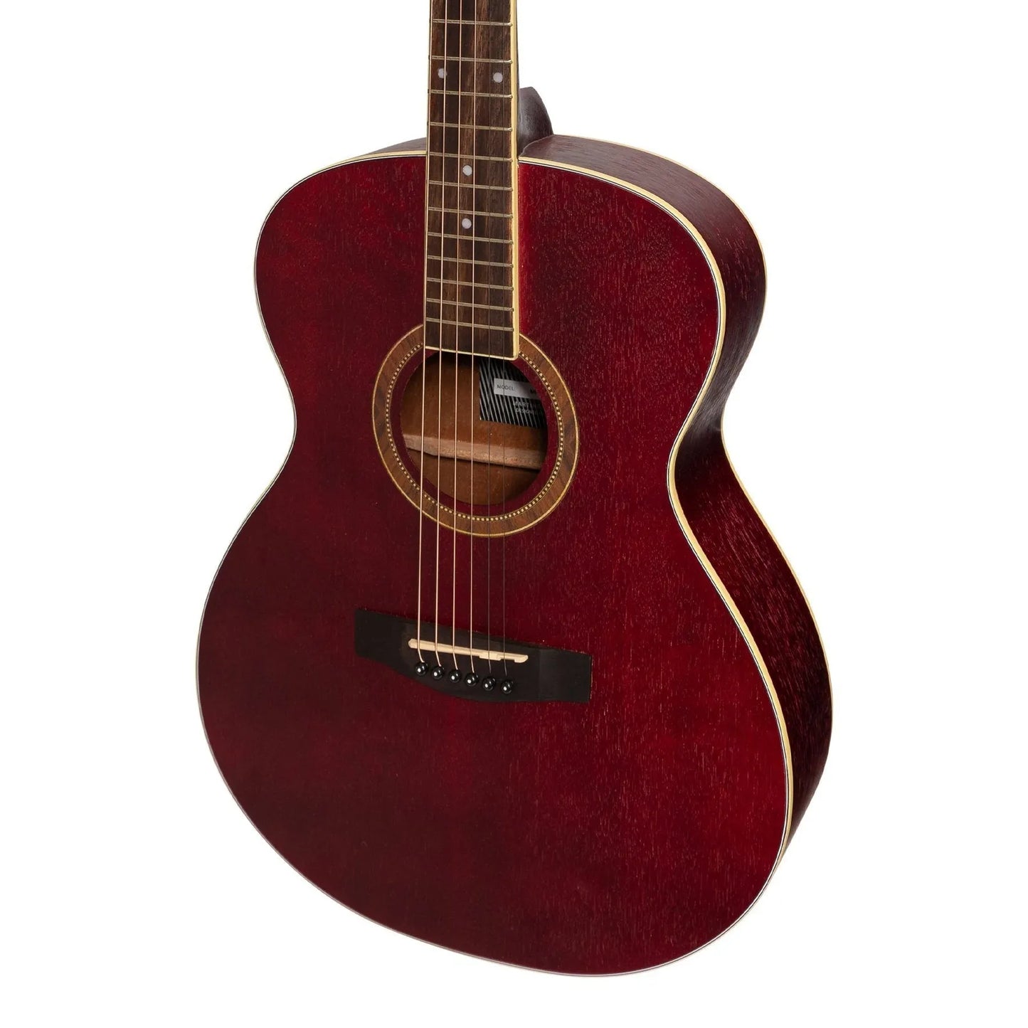 Martinez MF-41 Folk Size Acoustic Guitar - Red — view 4