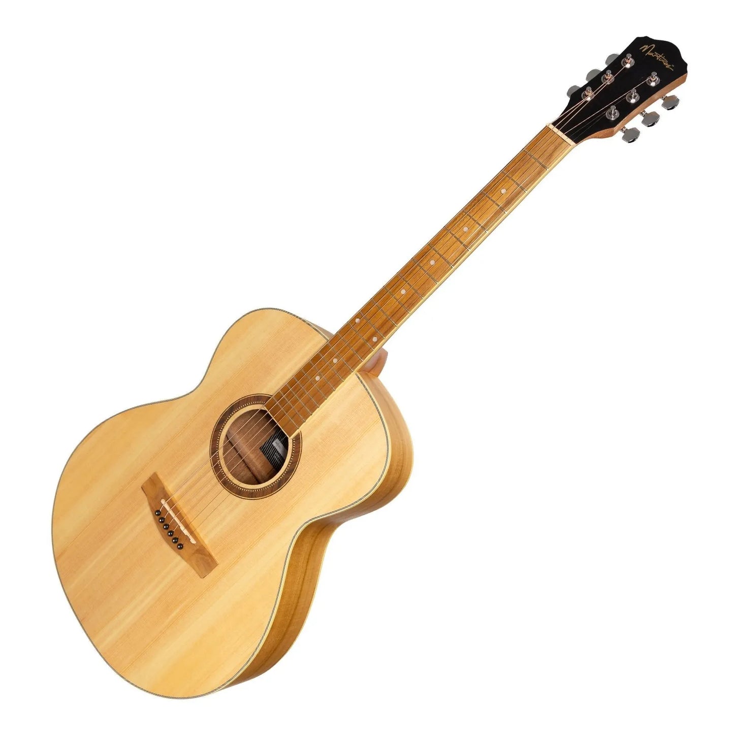 Martinez '41 Series' MF-41 Folk Size Acoustic Guitar - Spruce/Jati-Teakwood, Small Body, Right Handed, 6 Strings, Natural Finish — view 3