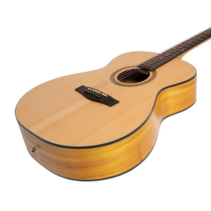 Martinez MF-41 Series Folk Size Acoustic Guitar Natural Spruce/Koa 6-String — view 6