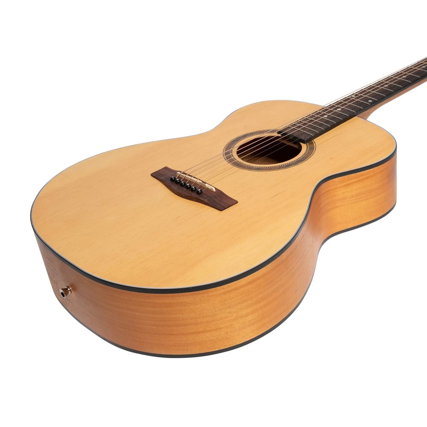 Martinez MF-41 Folk Size Acoustic Guitar - Spruce/Mahogany, Natural, Right-Handed, 6 Strings, Small Body, 21 Frets, 25.5" Scale Length — view 6