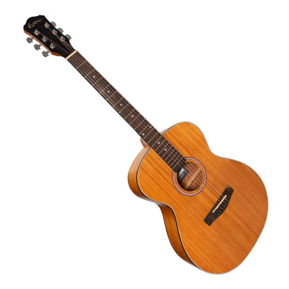 Martinez MF-41L Left Handed Folk Size Acoustic Guitar Natural Mahogany 6 String — view 3