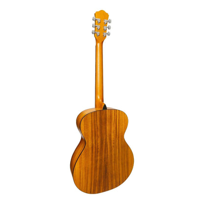 Martinez MF-41L Left Handed Folk Size Acoustic Guitar - Spruce/Koa, 6 Strings, Small Body, Natural Finish — view 2