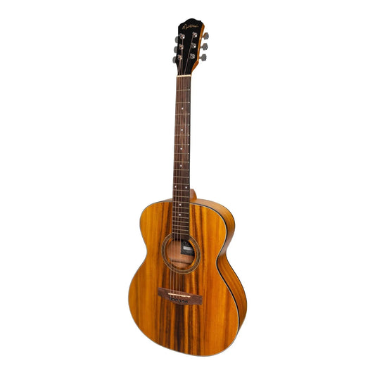 Martinez MF-41 Folk Size Acoustic Guitar with Built-in Tuner (Koa)